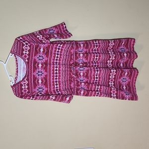 Knit Look 3/4 Sleeve Dress